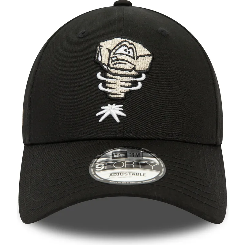 cepur-izliekta-melns-regulejams-9forty-minor-league-no-lansing-lugnuts-milb-no-new-era