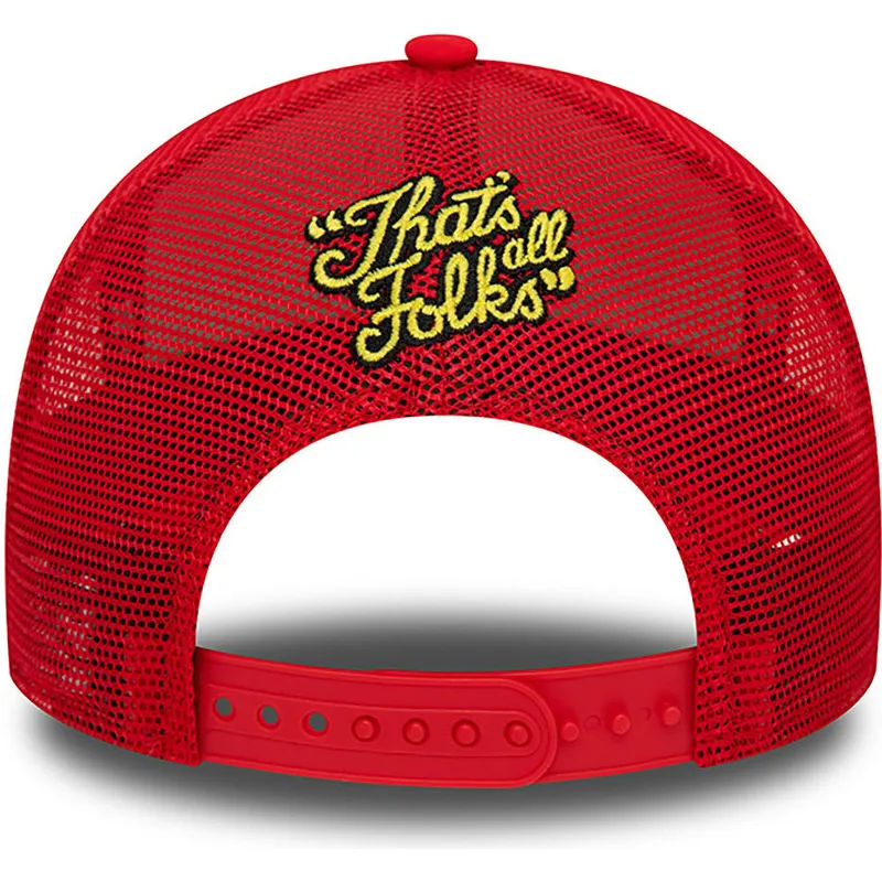 cepur-izliekta-truckeris-sarkans-snapback-a-frame-character-no-pato-lucas-y-porky-pig-looney-tunes-no-new-era
