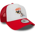cepur-izliekta-truckeris-sarkans-snapback-a-frame-character-no-pato-lucas-y-porky-pig-looney-tunes-no-new-era