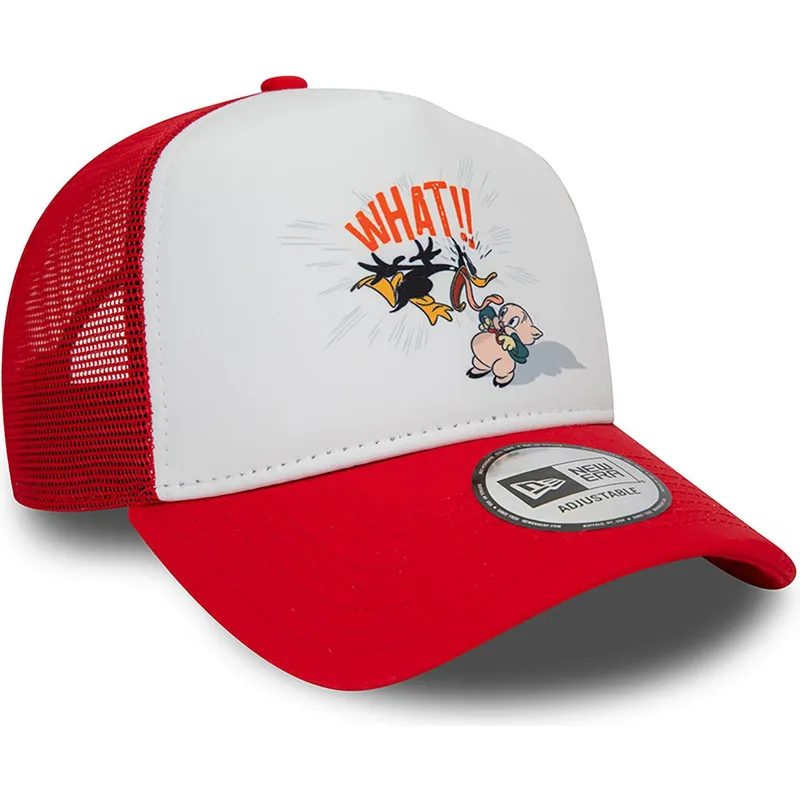 cepur-izliekta-truckeris-sarkans-snapback-a-frame-character-no-pato-lucas-y-porky-pig-looney-tunes-no-new-era