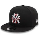 gorra-plana-negra-snapback-9fifty-flower-icon-de-new-york-yankees-mlb-de-new-era