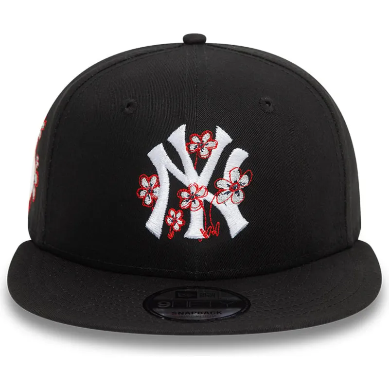 cepur-plakana-melns-snapback-9fifty-flower-icon-no-new-york-yankees-mlb-no-new-era