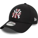 cepur-izliekta-melns-regulejams-9forty-flower-icon-no-new-york-yankees-mlb-no-new-era