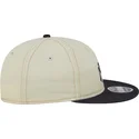 new-era-new-york-yankees-mlb-9fifty-retro-crown-denim-verstellbare-beige-und-marineblaue-flat-cap