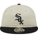 gorra-plana-beige-y-negra-9fifty-retro-crown-denim-de-chicago-white-sox-mlb-de-new-era