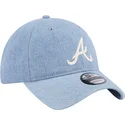 cepur-izliekta-zils-regulejams-9twenty-washed-denim-no-atlanta-braves-mlb-no-new-era