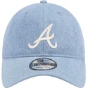 cepur-izliekta-zils-regulejams-9twenty-washed-denim-no-atlanta-braves-mlb-no-new-era
