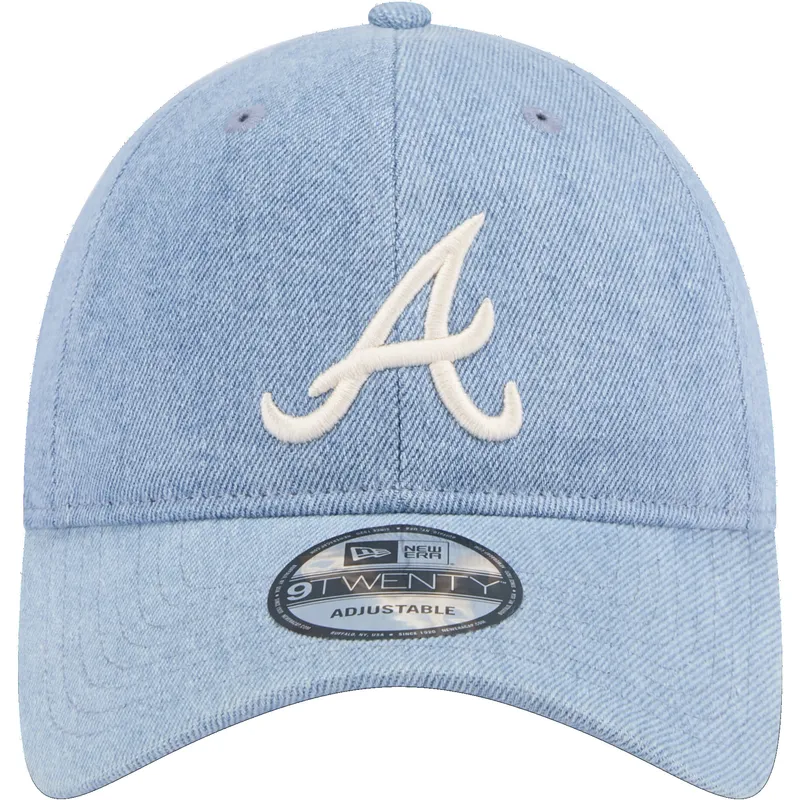 cepur-izliekta-zils-regulejams-9twenty-washed-denim-no-atlanta-braves-mlb-no-new-era