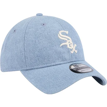 Gorra curva azul ajustable 9TWENTY Washed Denim de Chicago White Sox MLB de New Era