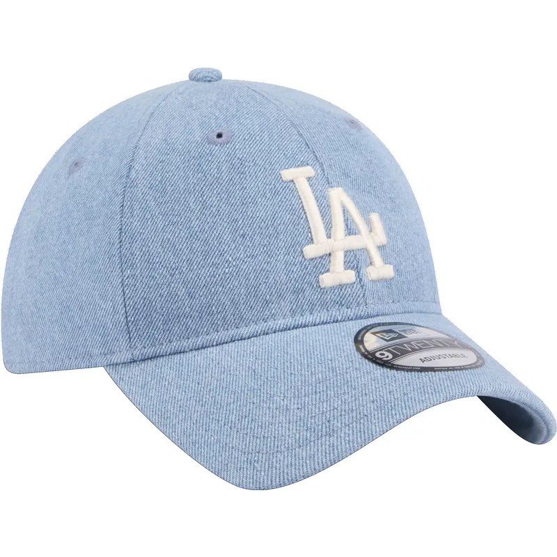 cepur-izliekta-zils-regulejams-9twenty-washed-denim-no-los-angeles-dodgers-mlb-no-new-era