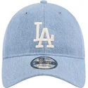 cepur-izliekta-zils-regulejams-9twenty-washed-denim-no-los-angeles-dodgers-mlb-no-new-era