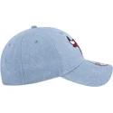 blaue-gebogene-verstellbare-kappe-9twenty-washed-denim-der-chicago-bulls-nba-von-new-era