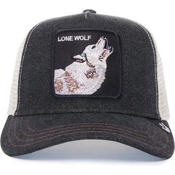 Trucker-Cap schwarz und weiß Wolf The Lone Wolf The Farm von Goorin Bros.
