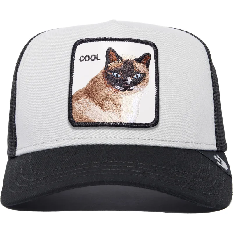 cepur-izliekta-truckeris-melns-snapback-cool-cat-the-farm-premium-the-farm-no-goorin-bros
