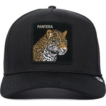 Czarna czapka trucker z lampartem Pantera The Farm Premium od Goorin Bros.