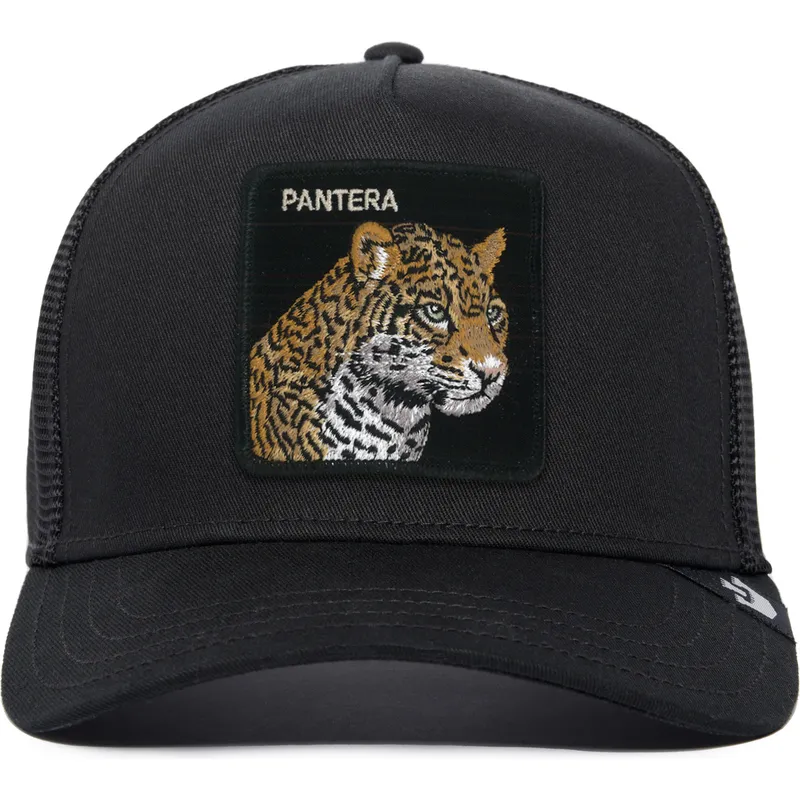 gorra-trucker-negra-leopardo-pantera-the-farm-premium-de-goorin-bros