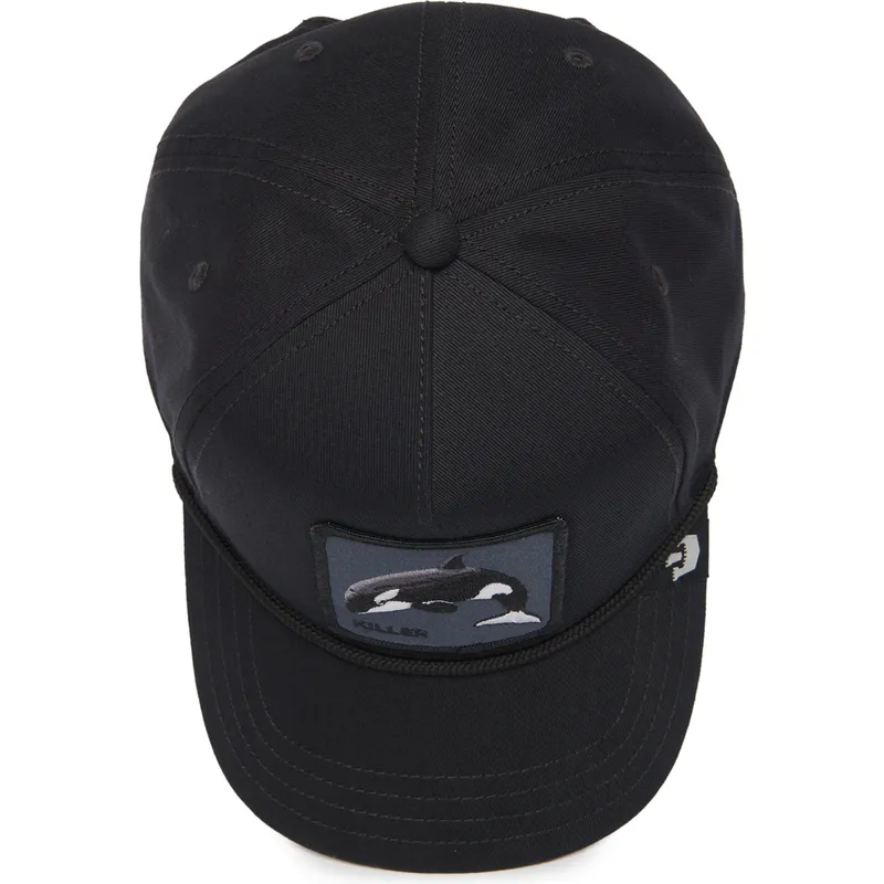 cepur-izliekta-melns-snapback-killer-whale-100-the-farm-all-over-canvas-the-farm-no-goorin-bros