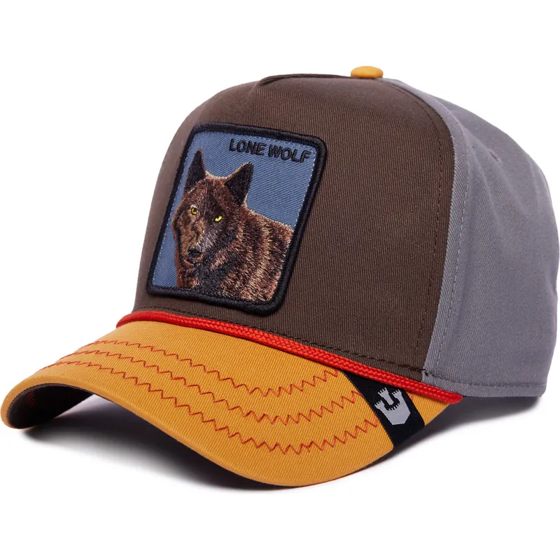 cepur-izliekta-daudzkrasains-snapback-lone-wolf-100-the-farm-all-over-canvas-the-farm-no-goorin-bros