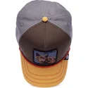 goorin-bros-lone-wolf-100-the-farm-all-over-canvas-snapback-kappe-mit-gebogenem-schirm-in-braun-grau-und-orange