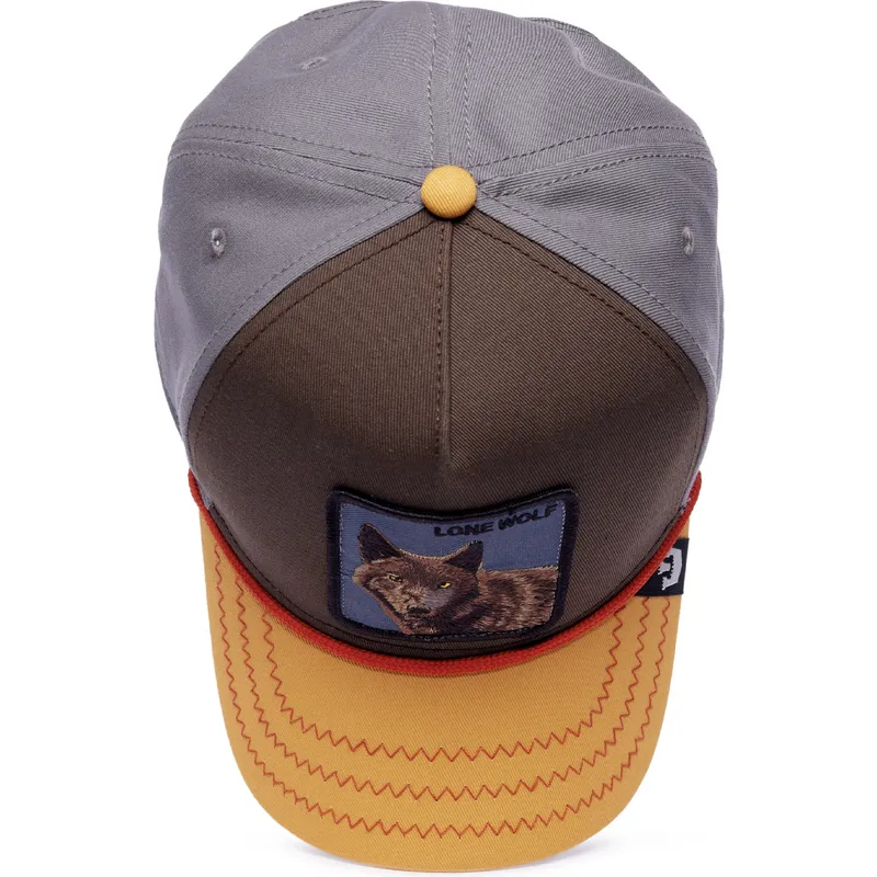 cepur-izliekta-daudzkrasains-snapback-lone-wolf-100-the-farm-all-over-canvas-the-farm-no-goorin-bros