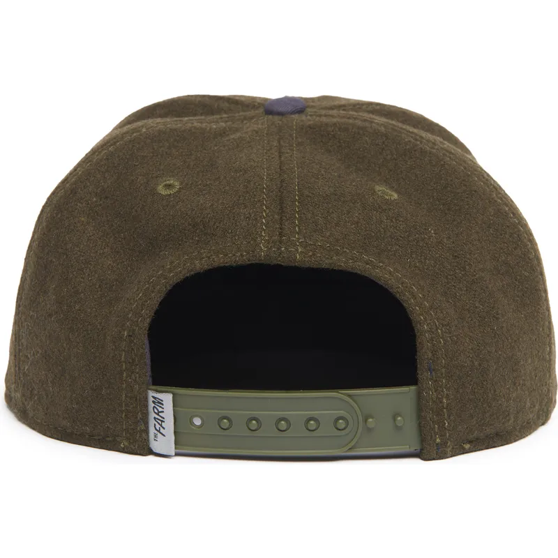 plaska-czapka-zielono-niebieska-snapback-pies-rottweiler-bad-boy-top-dog-the-farm-flats-od-goorin-bros