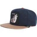 cepur-plakana-tumsi-zils-snapback-lone-wolf-one-pack-the-farm-flats-the-farm-no-goorin-bros