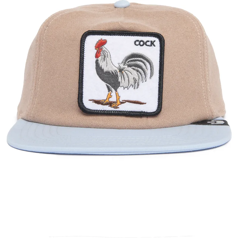 cepur-plakana-bruns-snapback-cock-free-range-the-farm-flats-the-farm-no-goorin-bros