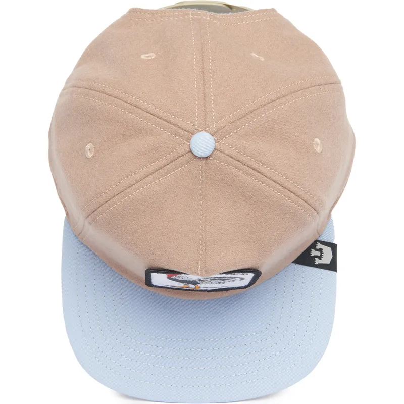 cepur-plakana-bruns-snapback-cock-free-range-the-farm-flats-the-farm-no-goorin-bros