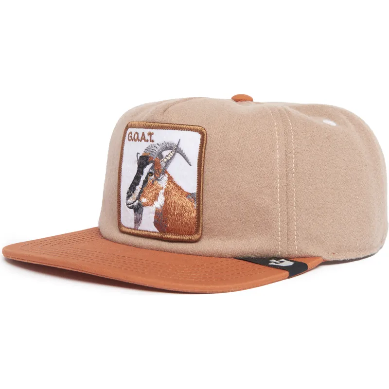 brazowa-plaska-czapka-snapback-koza-goat-alpine-base-the-farm-flats-goorin-bros
