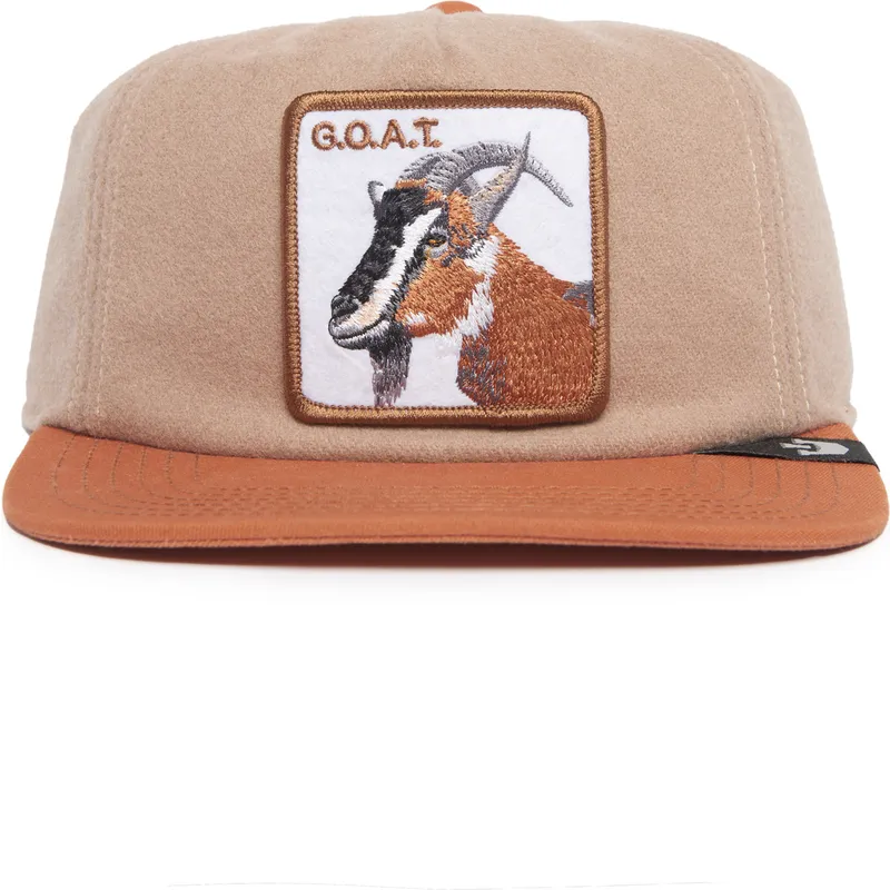 cepur-plakana-bruns-snapback-goat-alpine-base-the-farm-flats-the-farm-no-goorin-bros