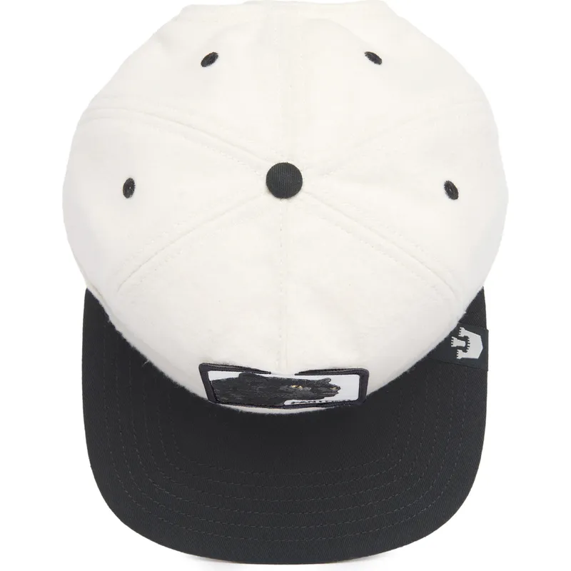 czapka-plaska-bialo-czarna-snapback-pantera-black-panther-stealth-explorer-the-farm-flats-od-goorin-bros