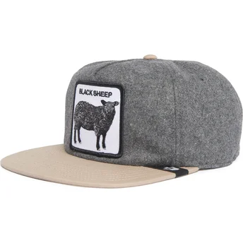 Cepur plakana pelēks snapback marrón oveja Black Sheep Flock Mountain The Farm Flats The Farm no Goorin Bros.