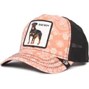 gorra-trucker-rosa-y-negra-perro-rottweiler-bad-boy-lovesexy-the-farm-paisley-de-goorin-bros