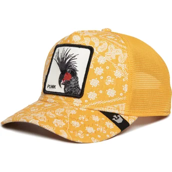 Gorra trucker amarilla pájaro Punk Spray Paint Arch The Farm Paisley de Goorin Bros.