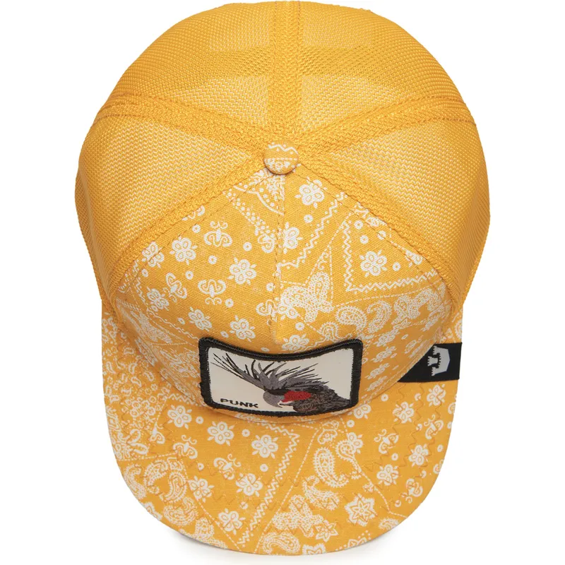 cepur-izliekta-truckeris-dzeltens-snapback-punk-spray-paint-arch-the-farm-paisley-the-farm-no-goorin-bros