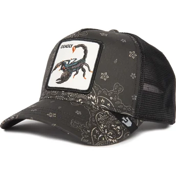 cepur-izliekta-truckeris-melns-snapback-deadly-diamonds-and-pearls-the-farm-paisley-the-farm-no-goorin-bros
