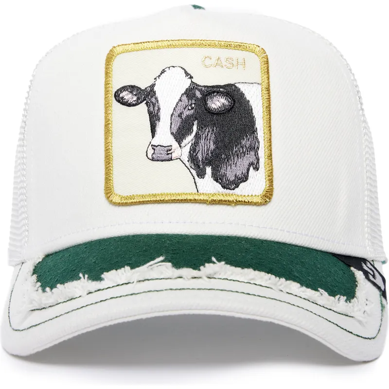 cepur-izliekta-truckeris-balts-snapback-cash-silky-cow-the-farm-silky-roots-the-farm-no-goorin-bros