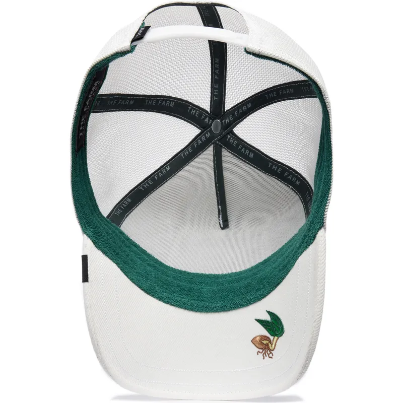 cepur-izliekta-truckeris-balts-snapback-cash-silky-cow-the-farm-silky-roots-the-farm-no-goorin-bros