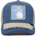 czapka-trucker-niebiesko-bezowa-krolik-tricky-silky-rabbit-the-farm-silky-roots-od-goorin-bros