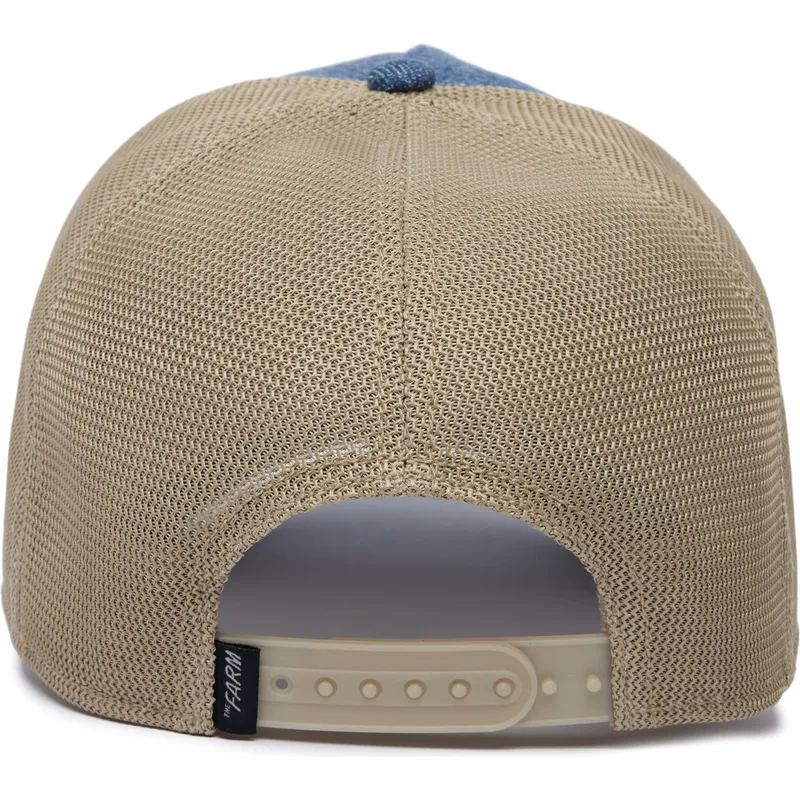 trucker-cap-blau-und-beige-kaninchen-tricky-silky-rabbit-the-farm-silky-roots-von-goorin-bros