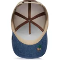 gorra-trucker-azul-y-beige-conejo-tricky-silky-rabbit-the-farm-silky-roots-de-goorin-bros