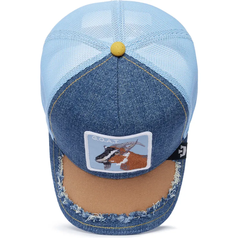 trucker-cap-blau-ziege-goat-silky-goat-the-farm-silky-roots-von-goorin-bros