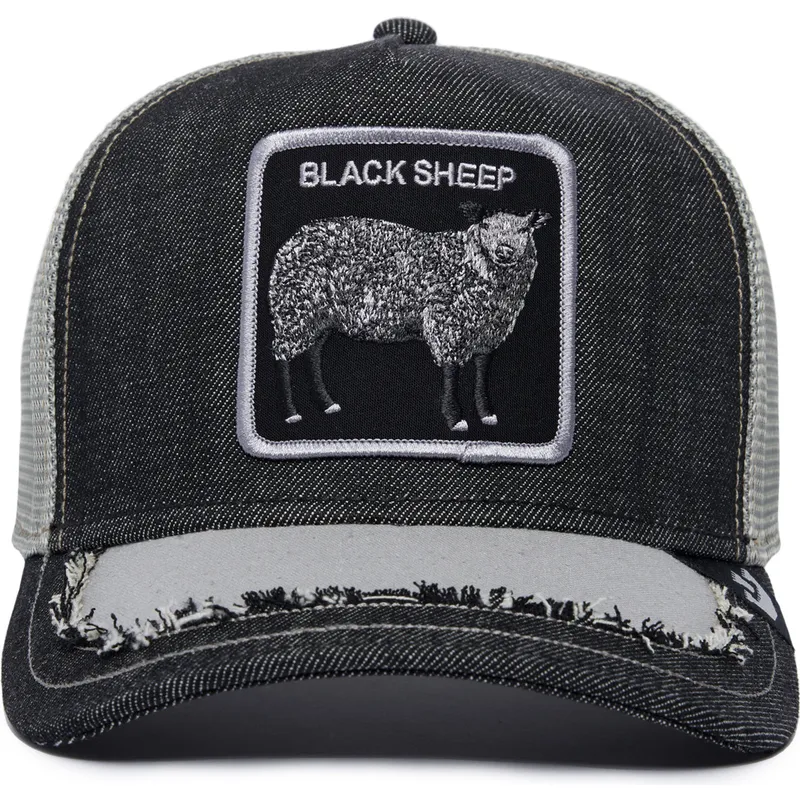 cepur-izliekta-truckeris-melns-snapback-silky-sheep-the-farm-silky-roots-the-farm-no-goorin-bros