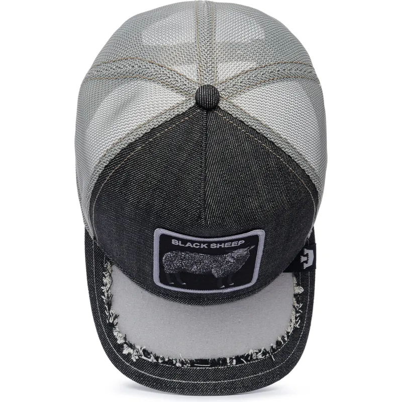 cepur-izliekta-truckeris-melns-snapback-silky-sheep-the-farm-silky-roots-the-farm-no-goorin-bros