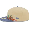 los-angeles-dodgers-mlb-new-era-59fifty-team-landscape-braune-und-blaue-flache-kappe
