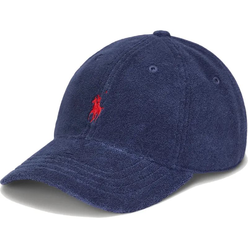 cepur-izliekta-tumsi-zils-regulejams-cotton-terry-classic-sport-no-polo-ralph-lauren