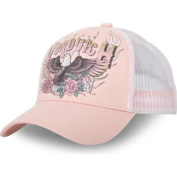 Gorra trucker rosa y blanca EAGLE RP águila de Von Dutch