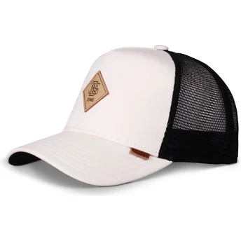 Gorra trucker blanca y negra HFT Cotton Knit de Djinns