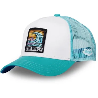 Casquette trucker blanche et bleue SURF04 Von Dutch