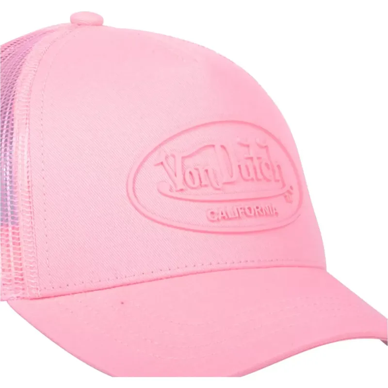 trucker-keps-rosa-log03-fran-von-dutch